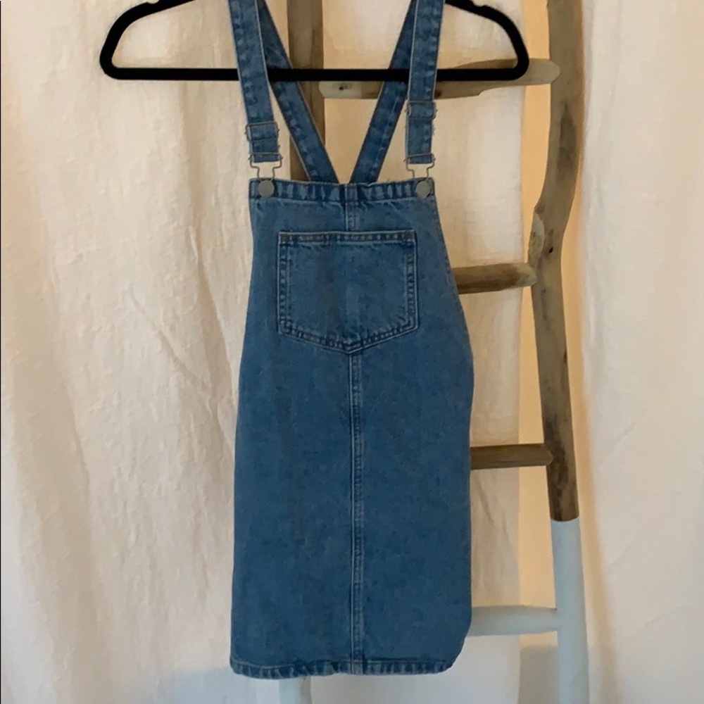 Top Shop Denim Overall Dress